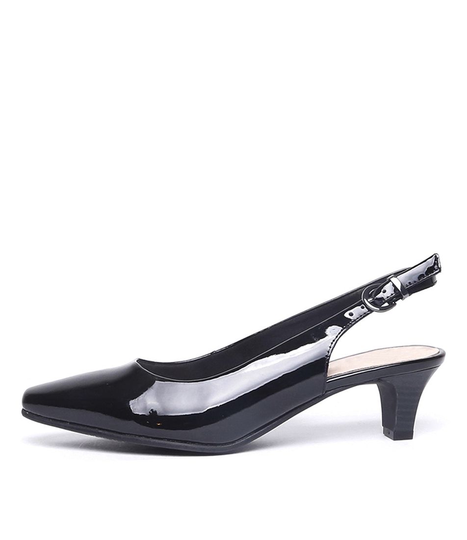 Linden Black Patent Leather Heels