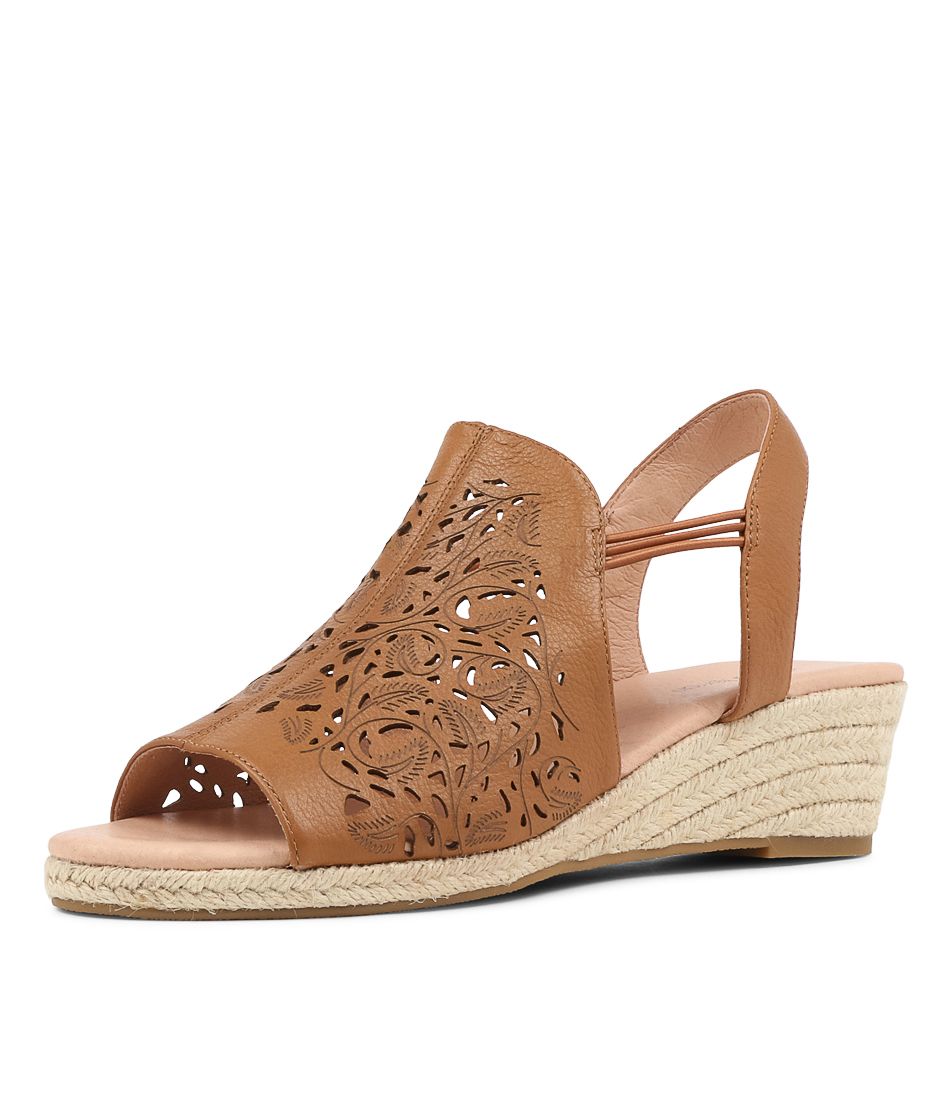 Hannah Dark Tan Leather Sandals