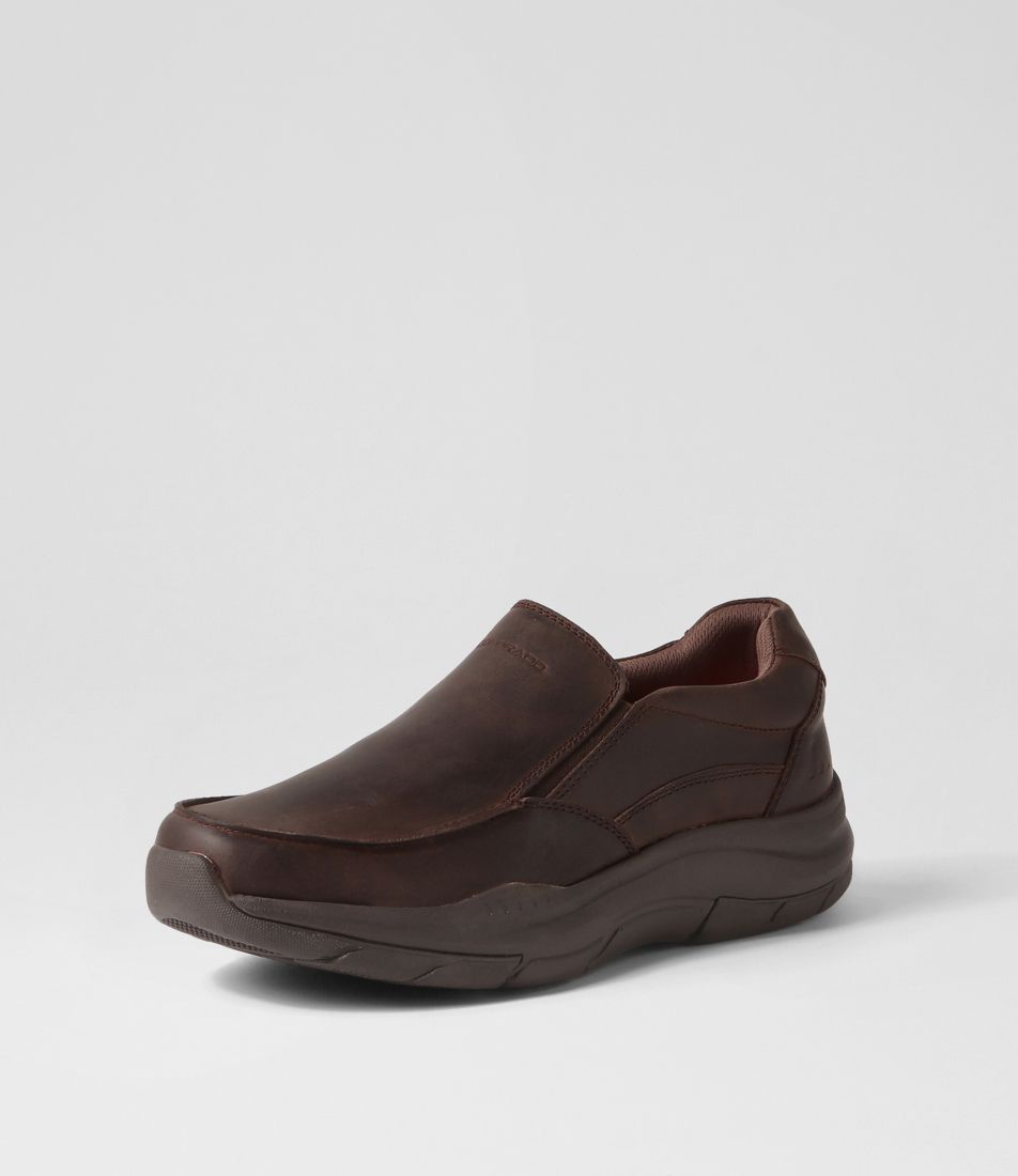 Yebo Brown Crazyhorse Leather Flat Shoes