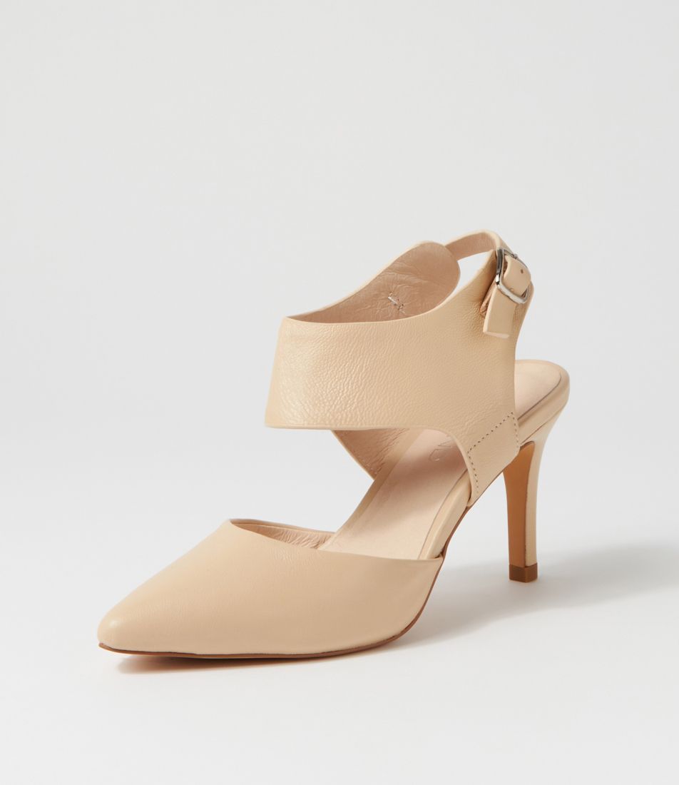 Barlina Nude Leather Heels