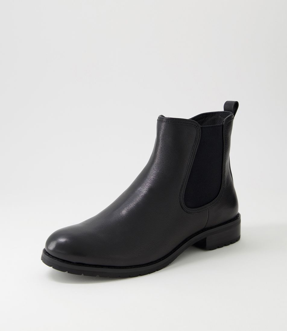 Hooray Black Leather Chelsea Boots