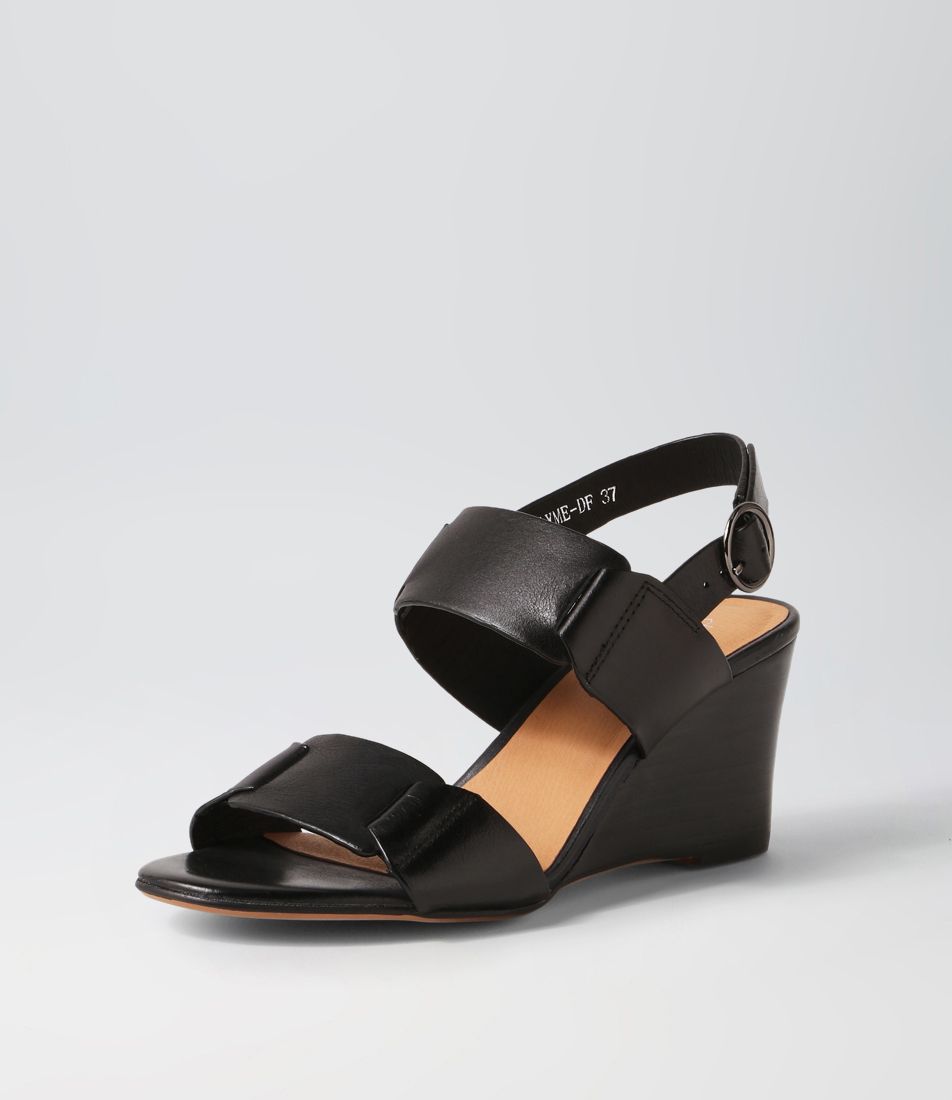 Shayme Black Leather Sandals