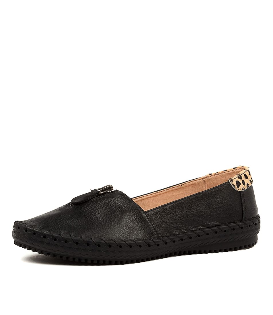 WANDIE BLK-TAN LEO LEA-PO