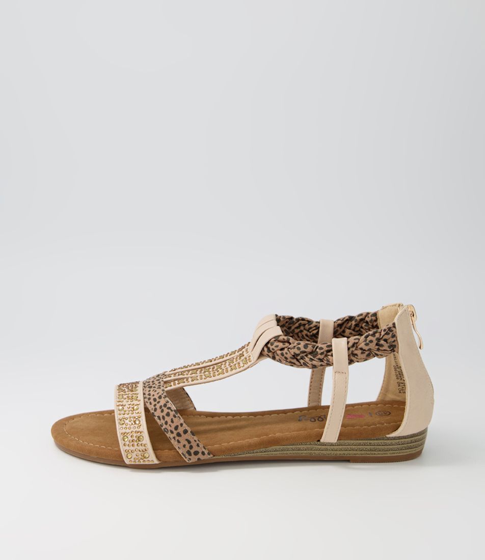 Skitter Nude Multi Sandals