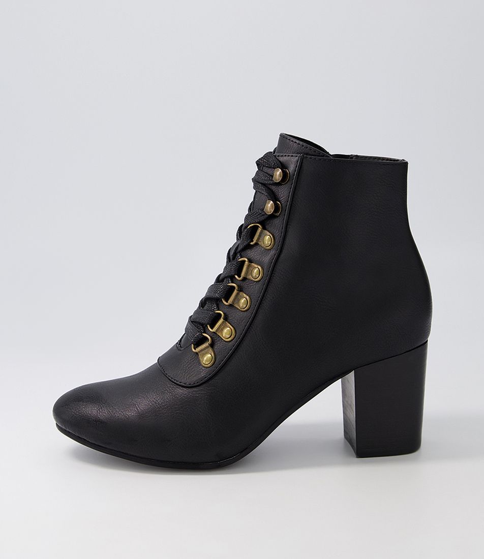 Maya Black Lace Up Boots