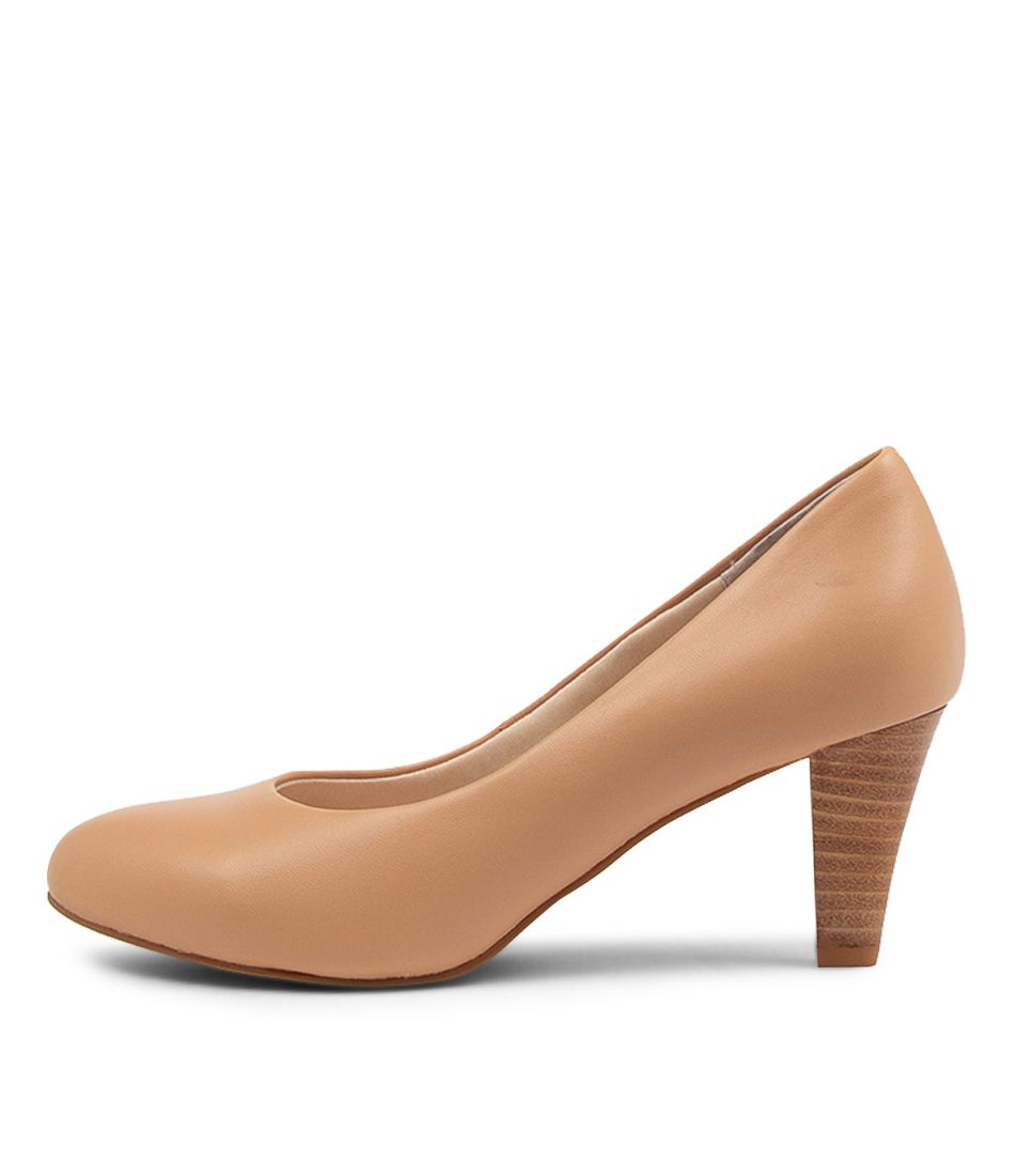 Jessin Nude Leather Pump Heels