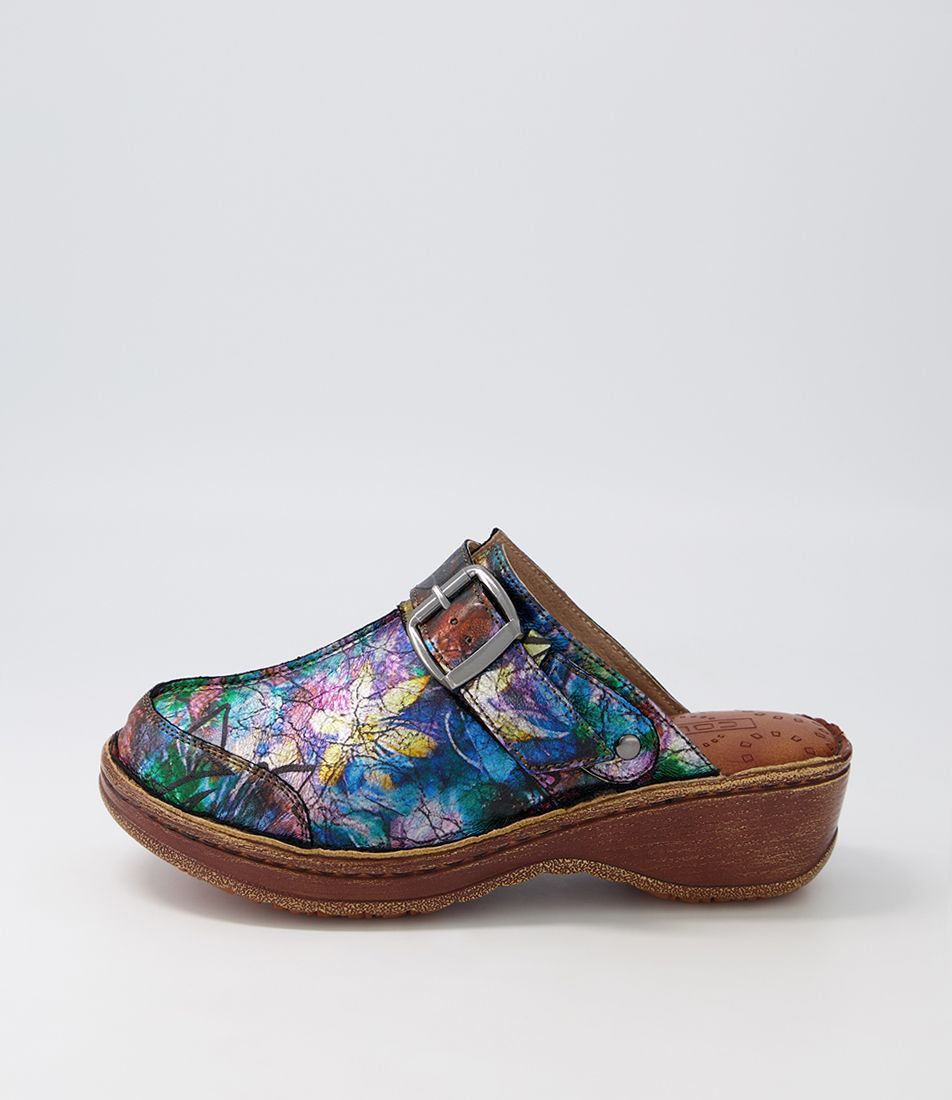 Niliya Leaf Multi Suede Heels