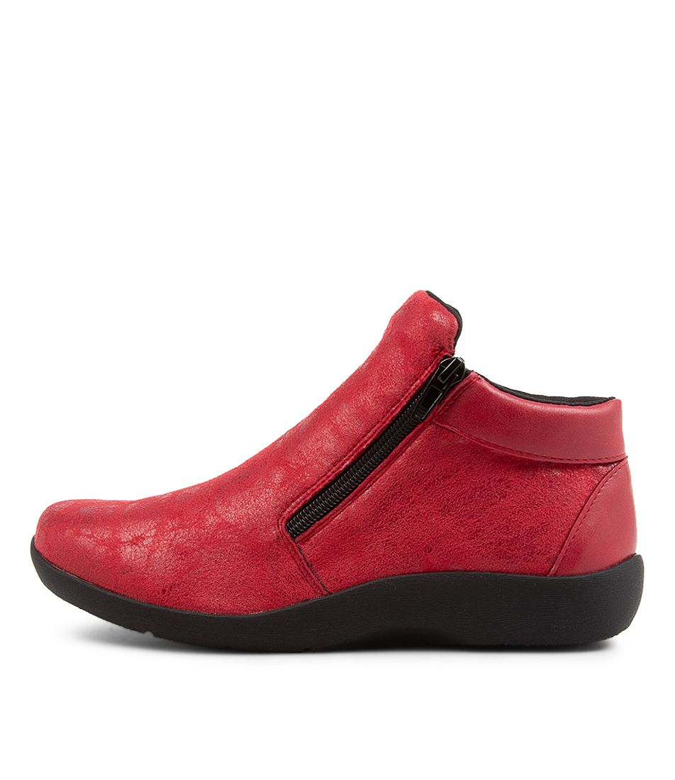 Valora Red Ankle Boots