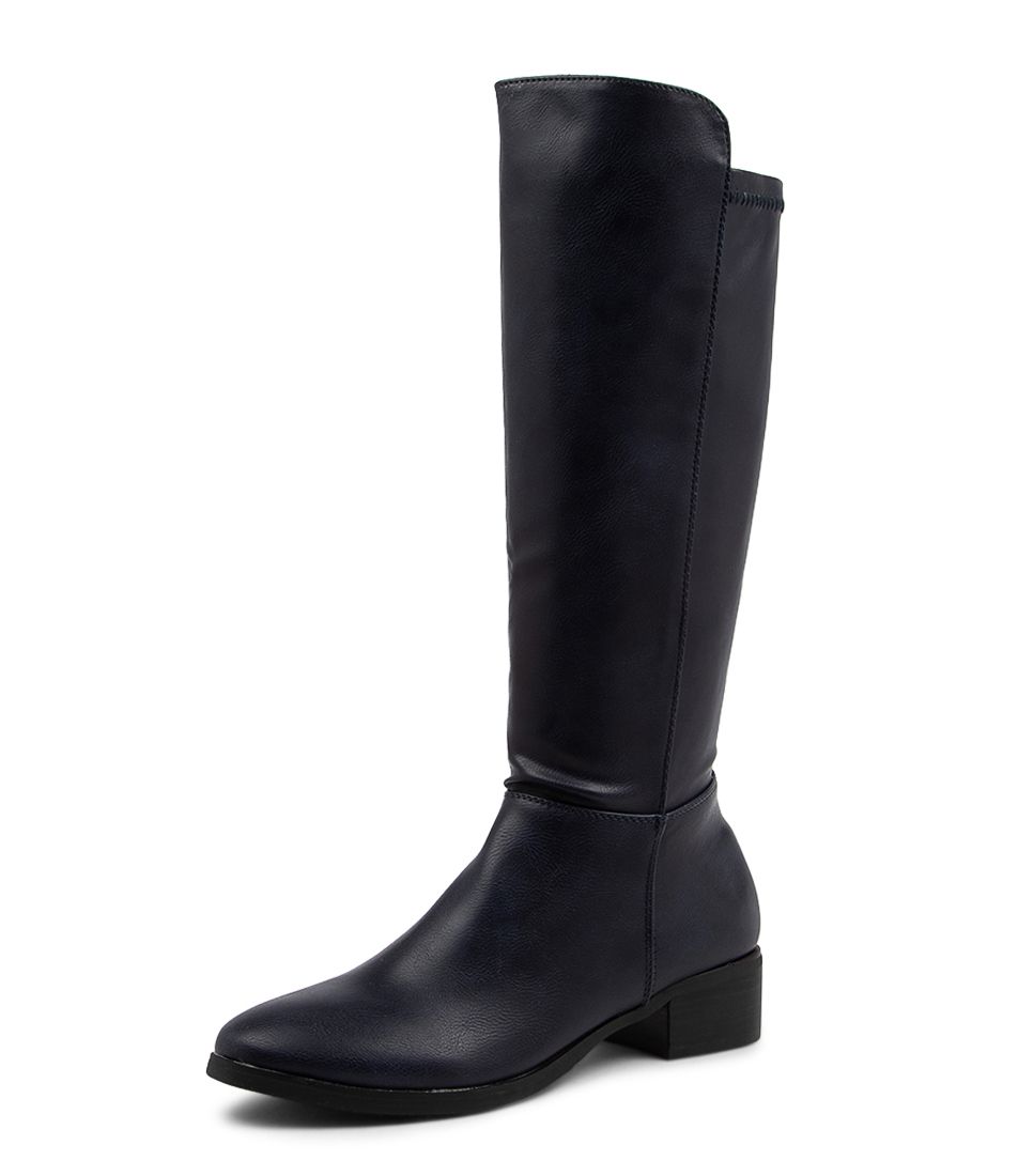 Telli2 Navy Knee High Boots