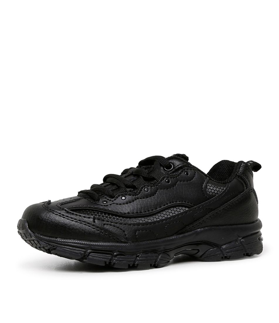 SCOOT JNR E LACE BLK LTH