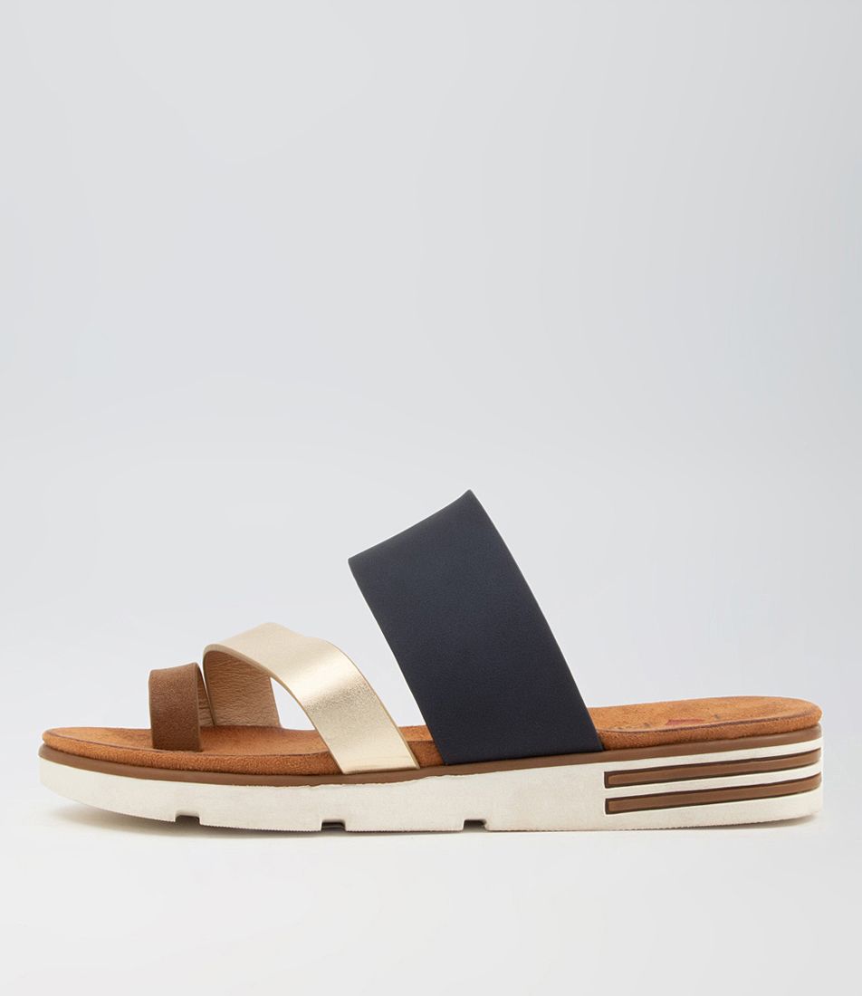 Baylen Tan Navy Mix Slides