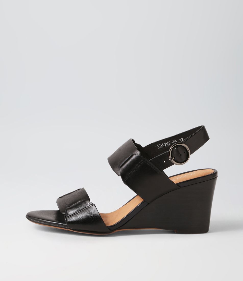 Shayme Black Leather Sandals