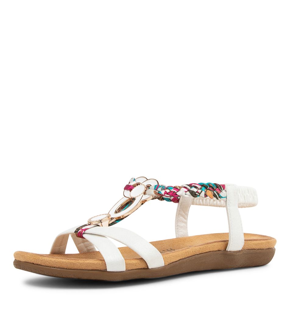 Fantasie White Multi Sandals