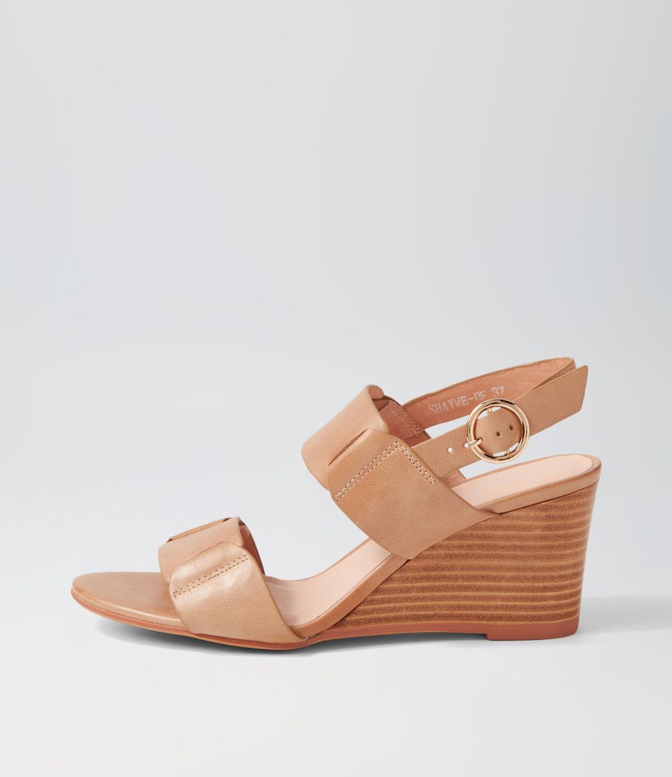 Shayme STONE-NATURAL HEEL Leather Sandals
