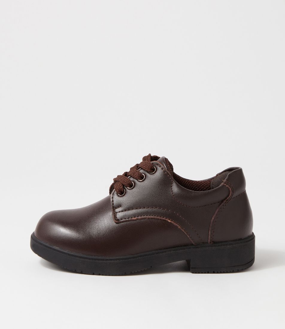 Arrow Iii Brown Leather Lace Up Flats