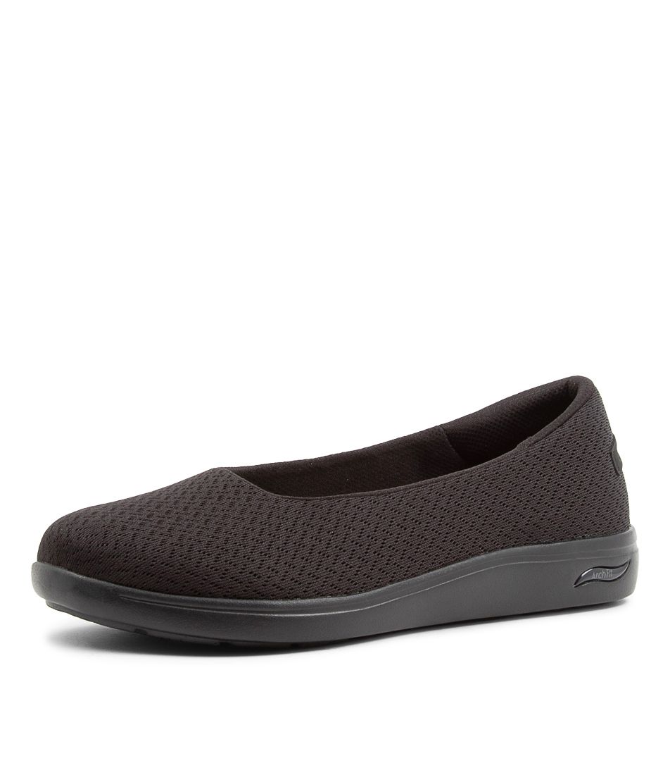 Arch Fit Uplift Black Mesh Sneakers