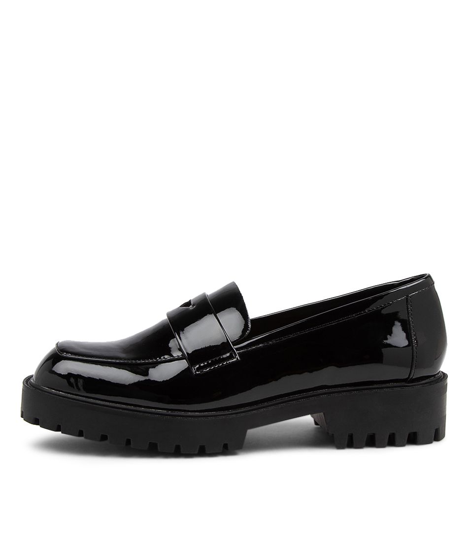 ROYCE BLACK PATENT LOAFERS