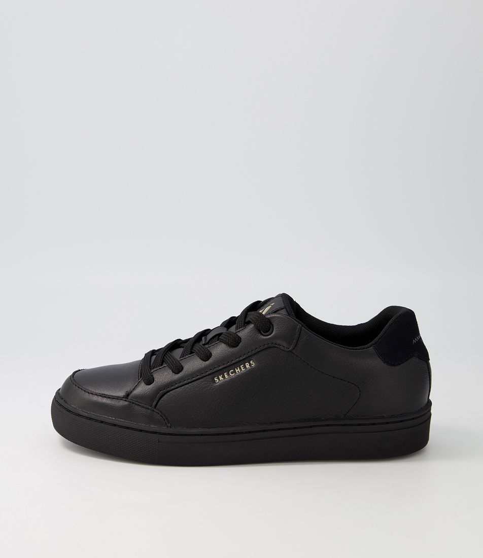 Side Street Black Leather Synthetic Sneakers