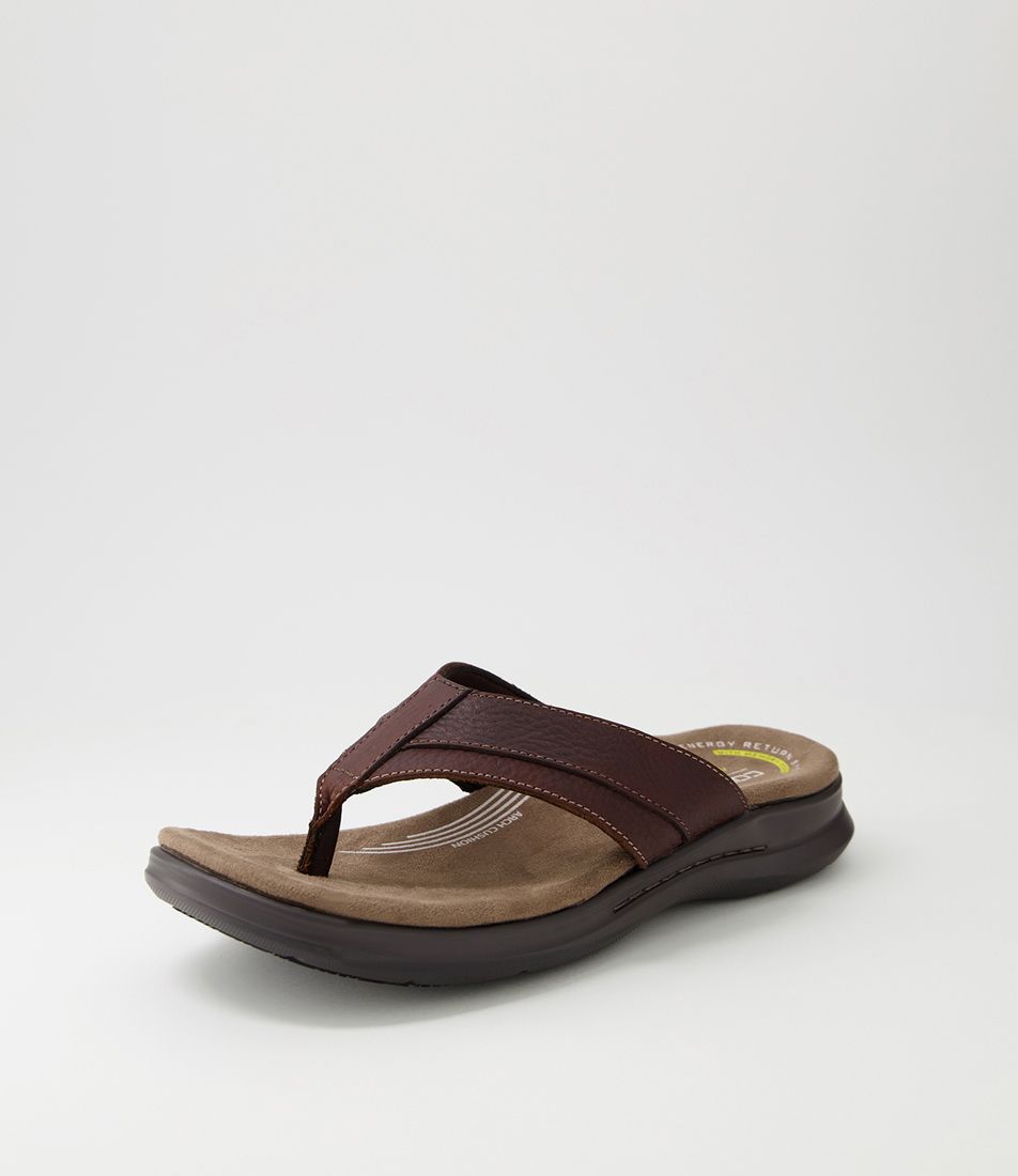 Incara Chocolate Tumble Leather Thongs