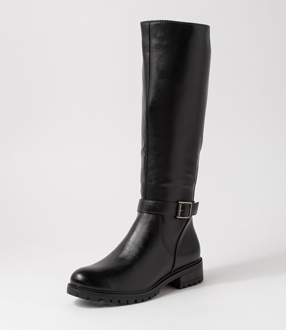 Obelvia Black Knee High Boots