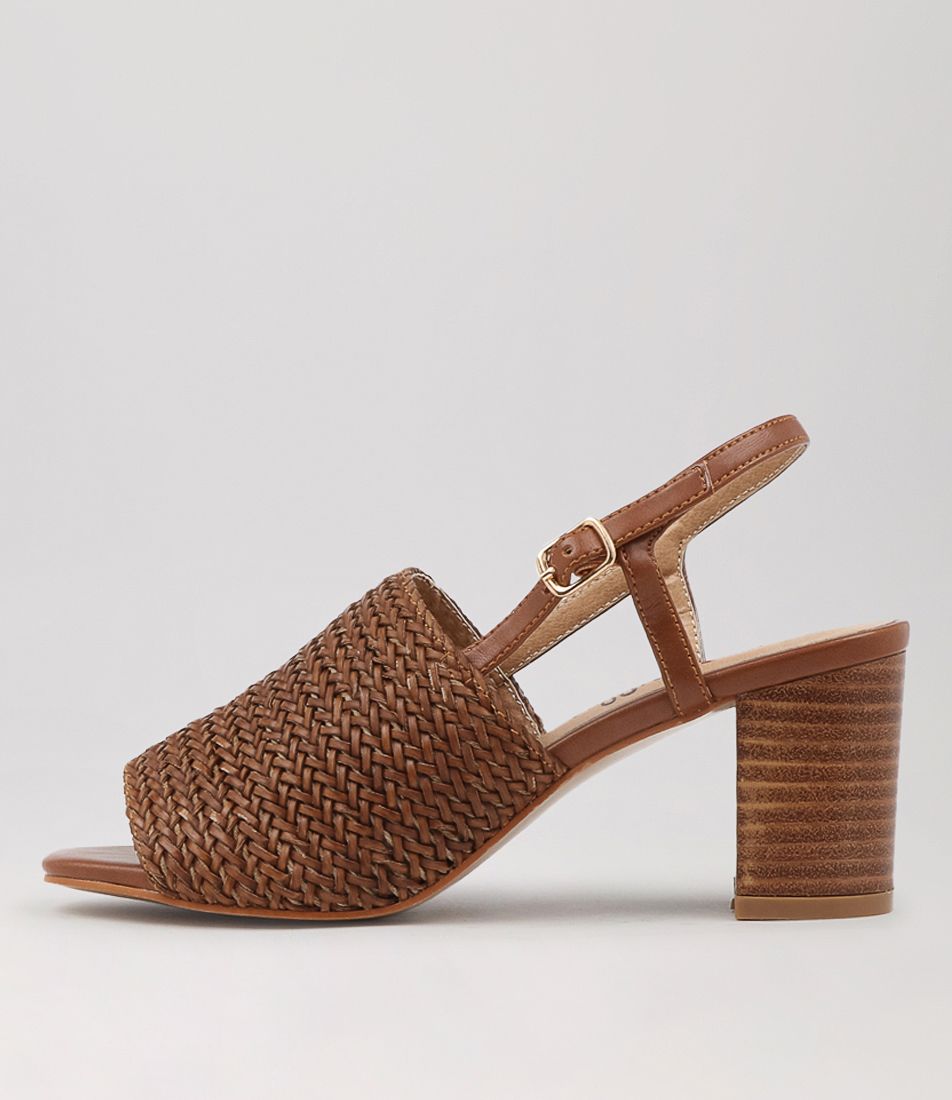 Pillie Tan Weave Sandals