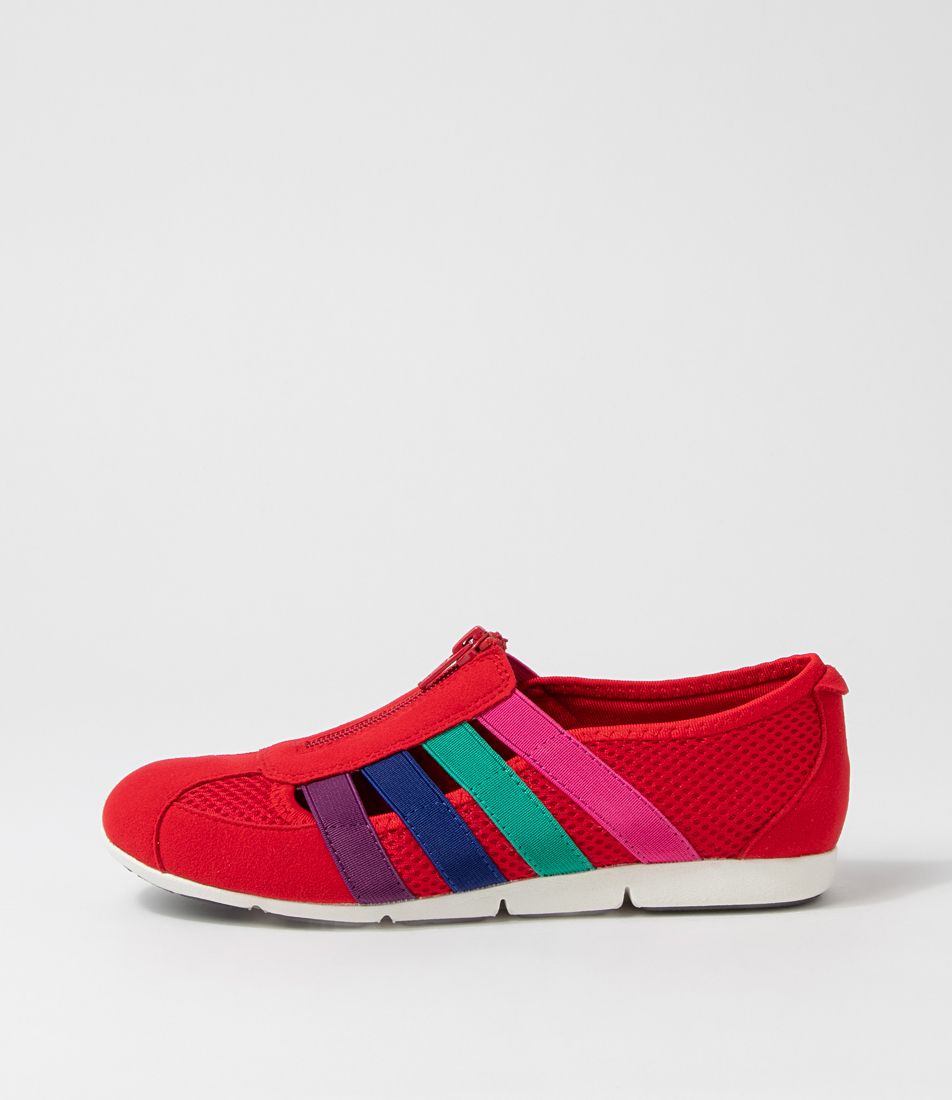 Scottie Red Rainbow Mesh Sneakers