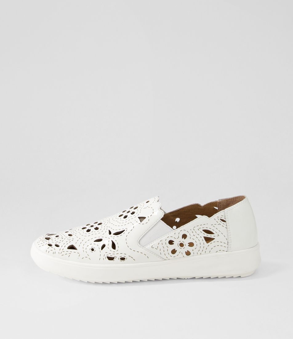 Zinc White Leather Sneakers