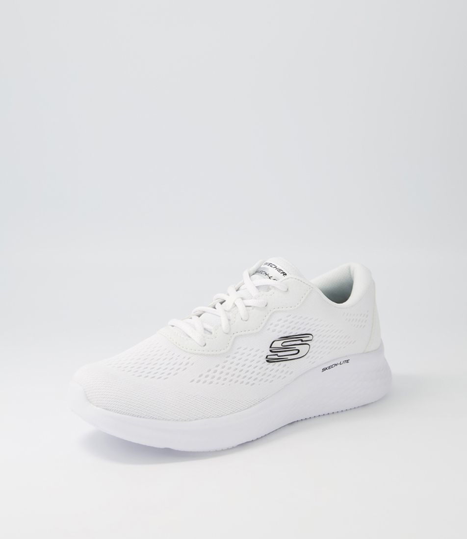 Skech White Textile Sneakers