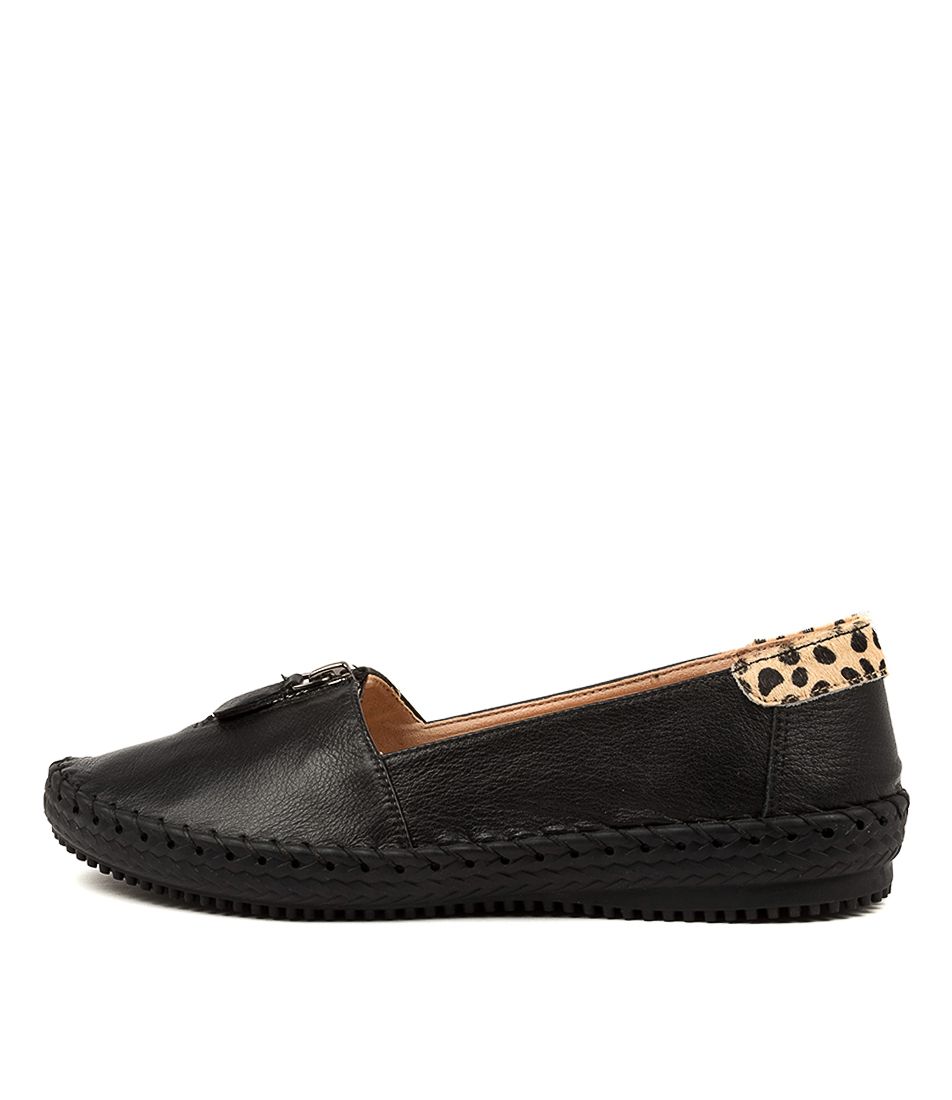 WANDIE BLK-TAN LEO LEA-PO