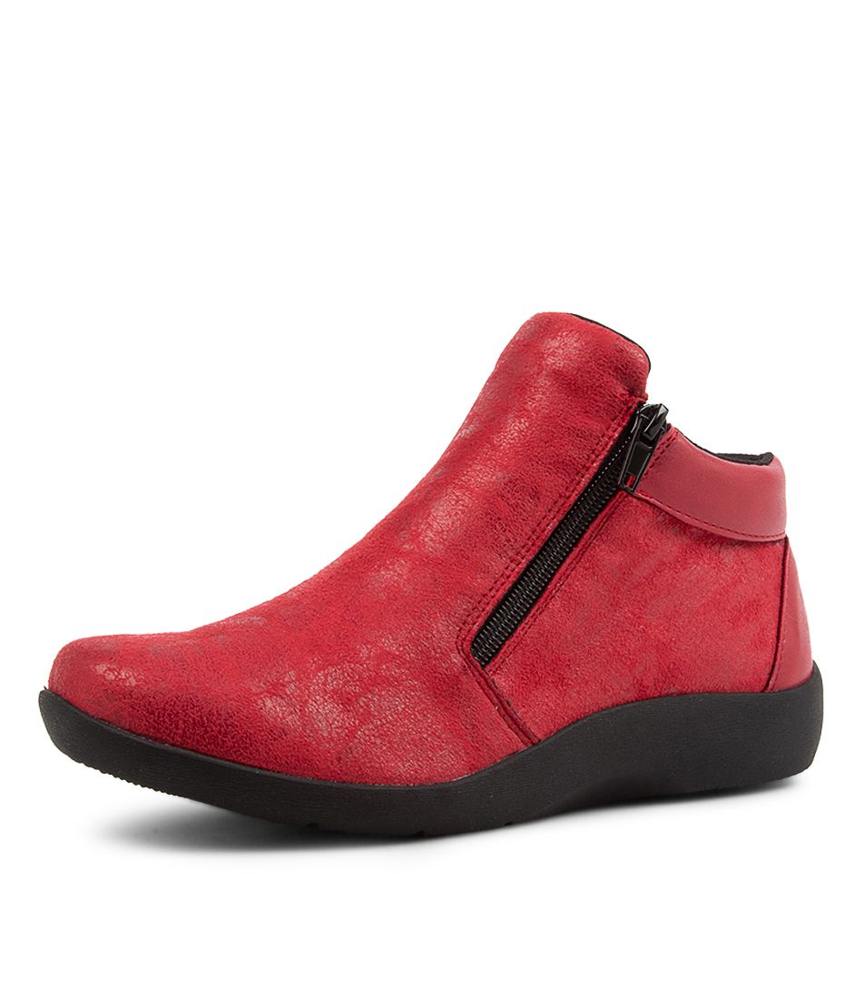 Valora Red Ankle Boots