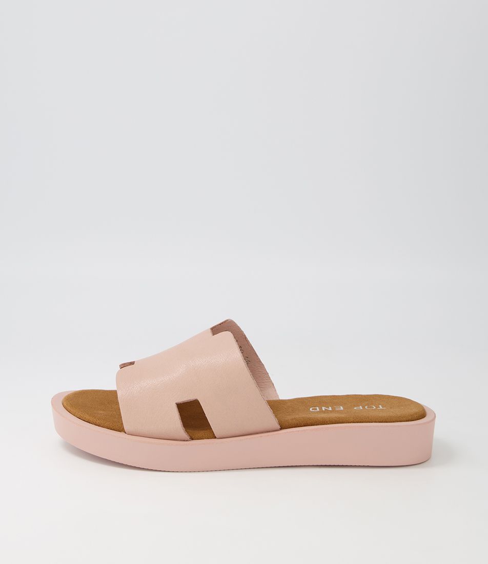 Fando Rose Leather Slides