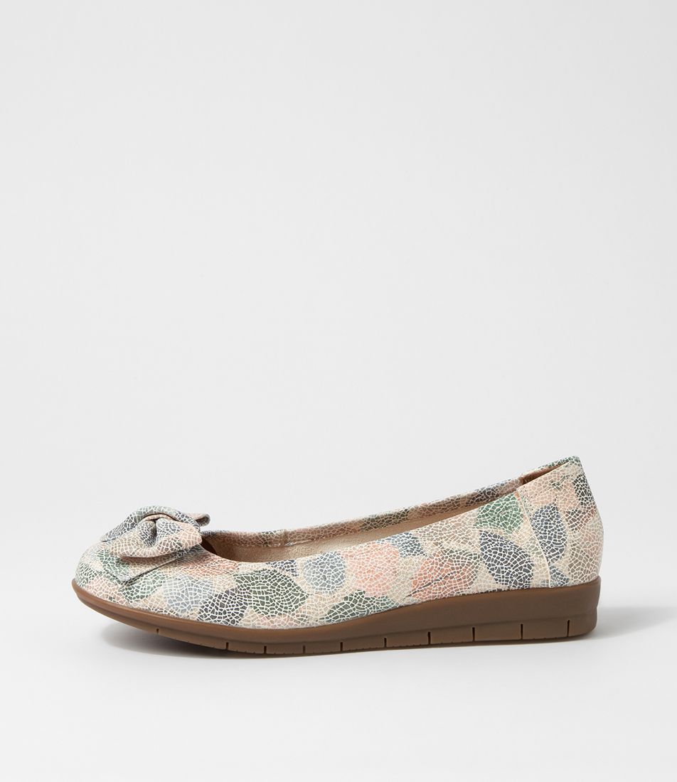 Fransisco3 Earth Mosaic Suede Ballet Flats