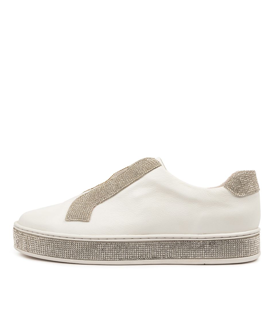 PLACATE TO WHITE SILVER LEATHER JEWELS