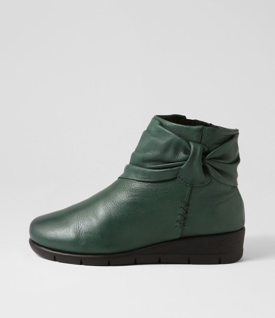 Monet Forest Leather Ankle Boots