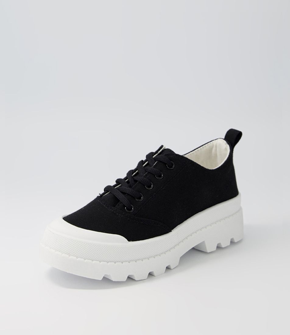 Ilysse Black Off White Canvas Sneakers
