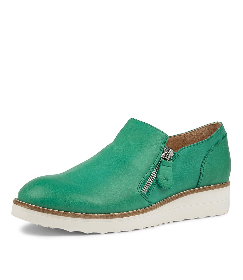 OTILIA EMERALD WHITE SOLE LEATHER