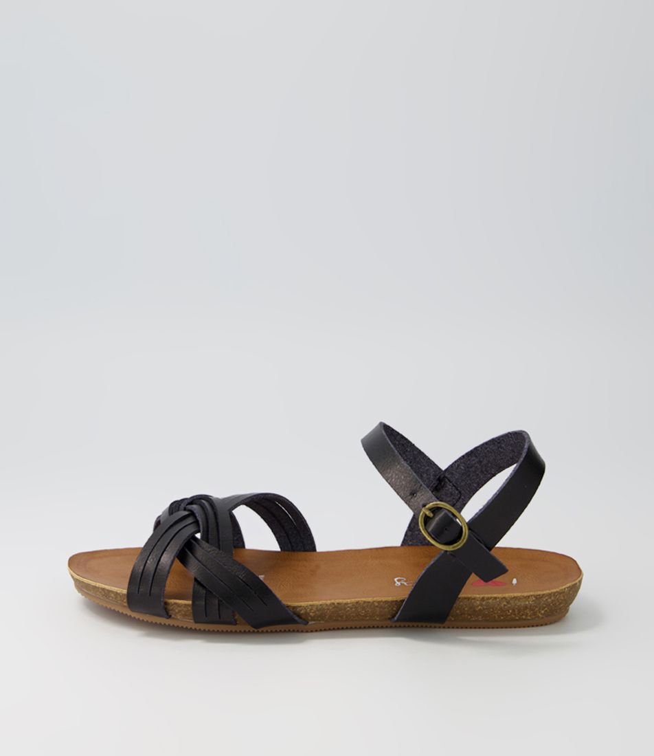 Gerto Black Sandals