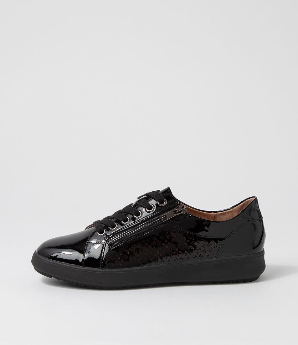 Zarina Black Patent Leather Sneakers