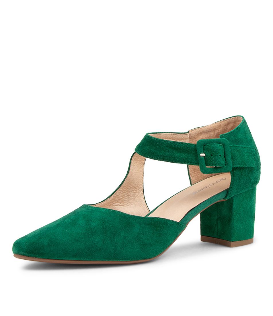 LATISHA EMERALD SUEDE HEELS