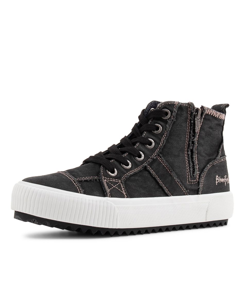 Rev Black Smoked Canvas Sneakers