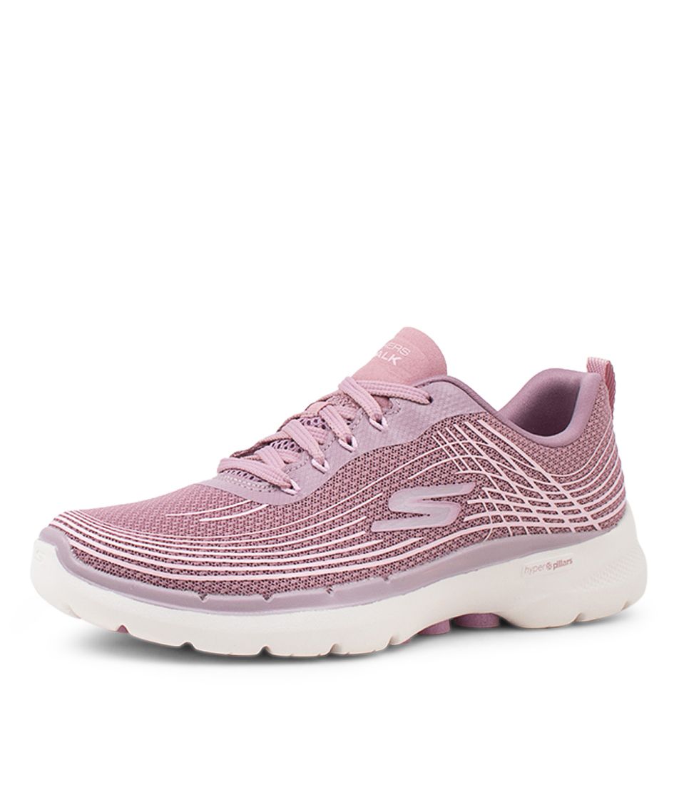 Go Walk 6 Mauve Mesh Sneakers