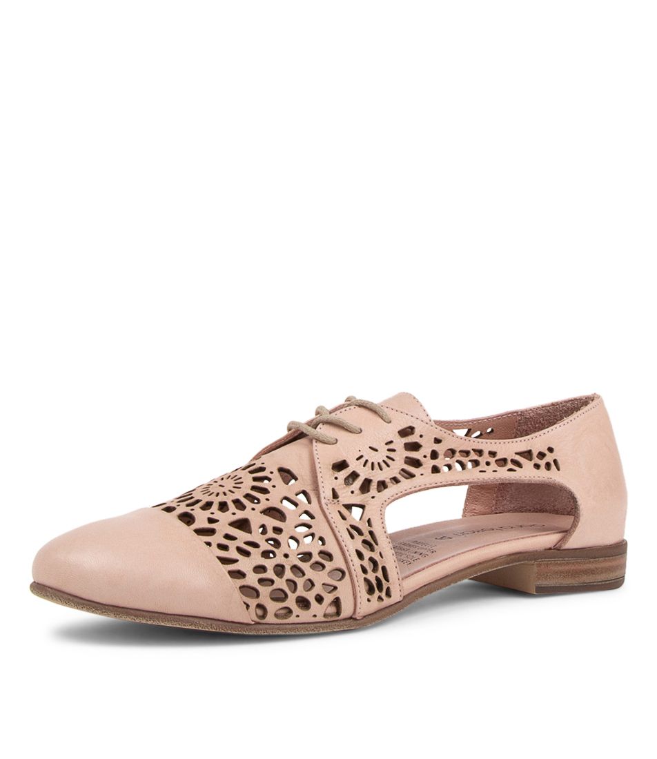 Rayelle Nude Leather Flat Shoes