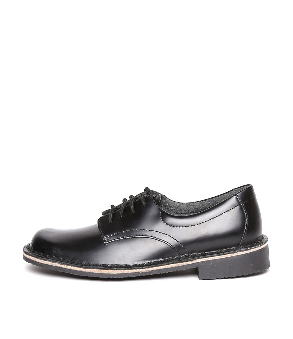 INDY JNR BLACK LEATHER