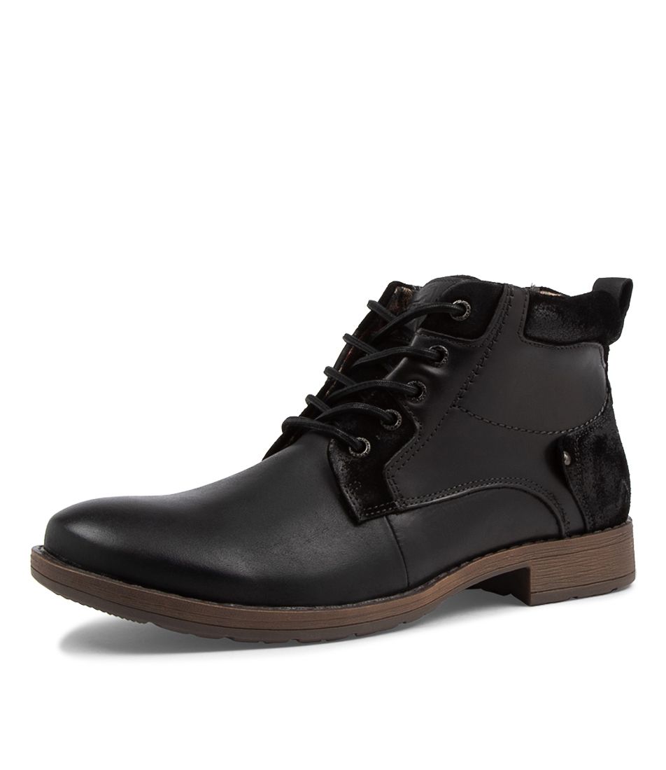 CLAD BLACK Leather Ankle Boots