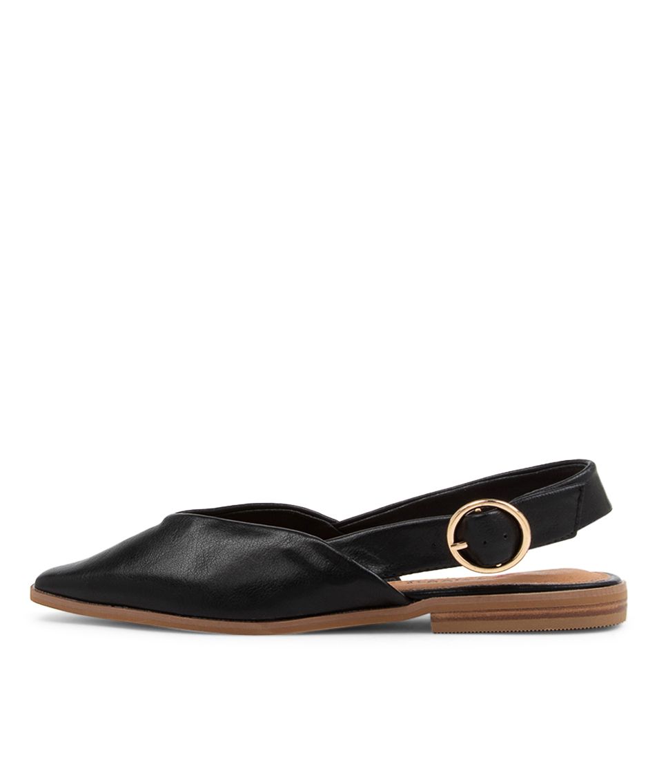 Evalow Black Flat Shoes