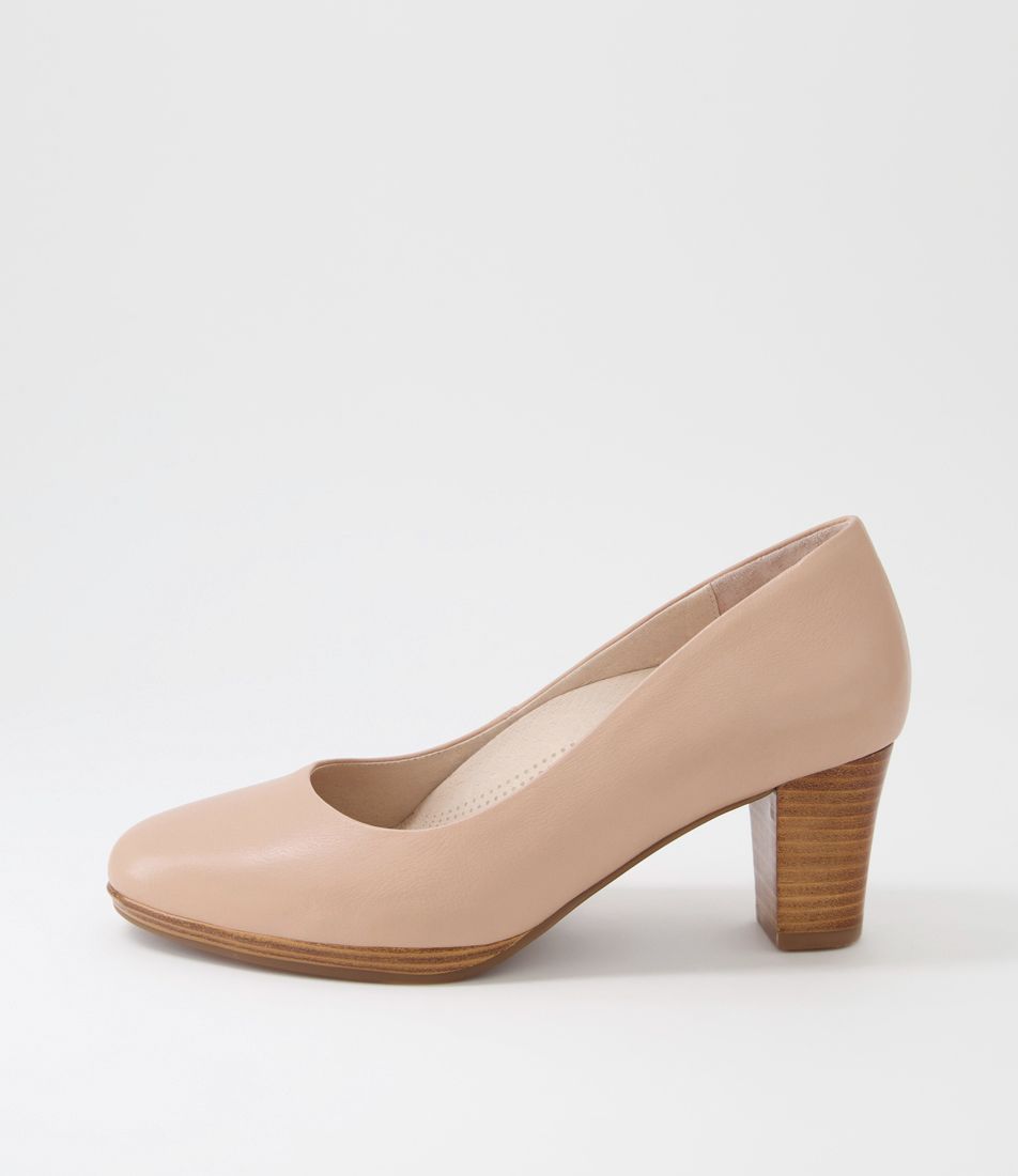 Delishs Dark Nude Leather Heels