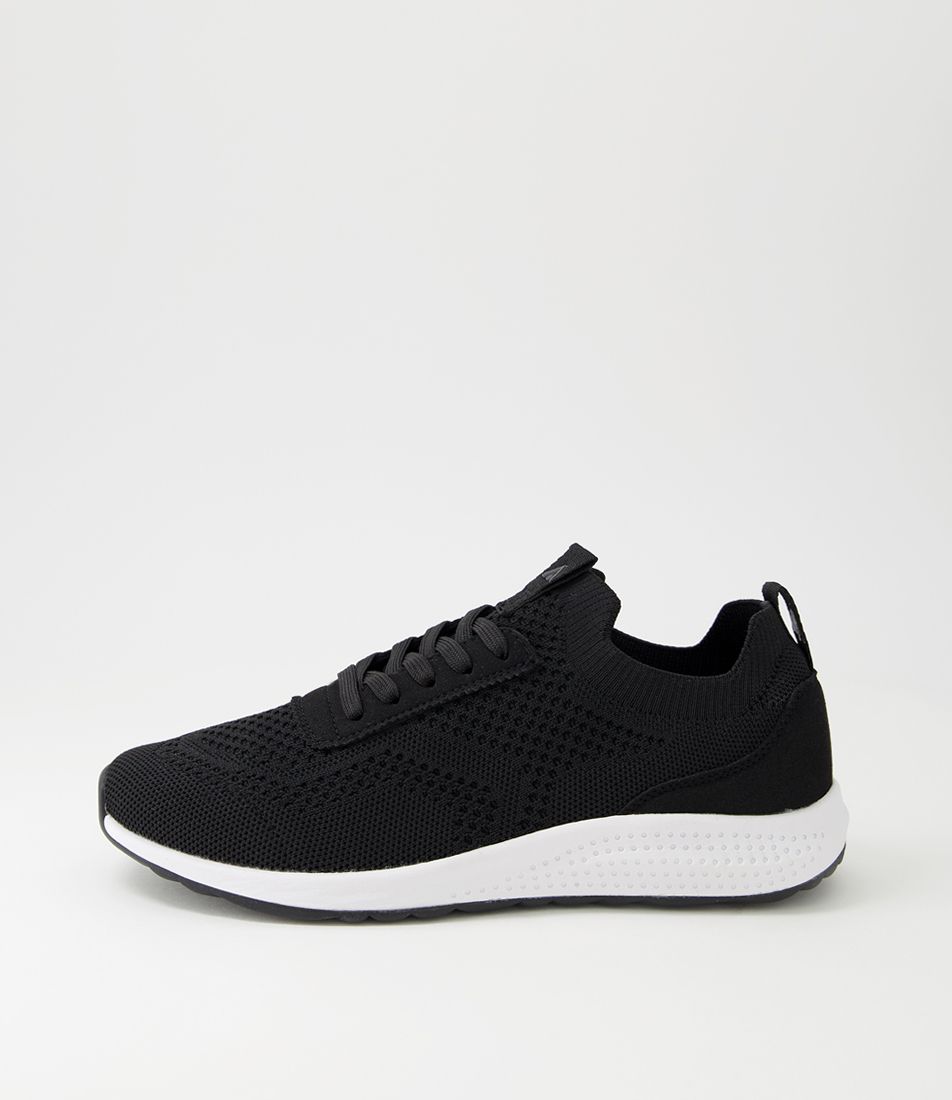 Cassiie Black Recycled Knit Sneakers