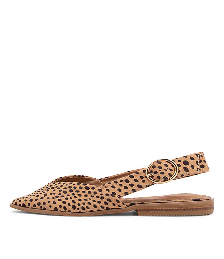 Evalow Cheetah Microsuede Flat Shoes