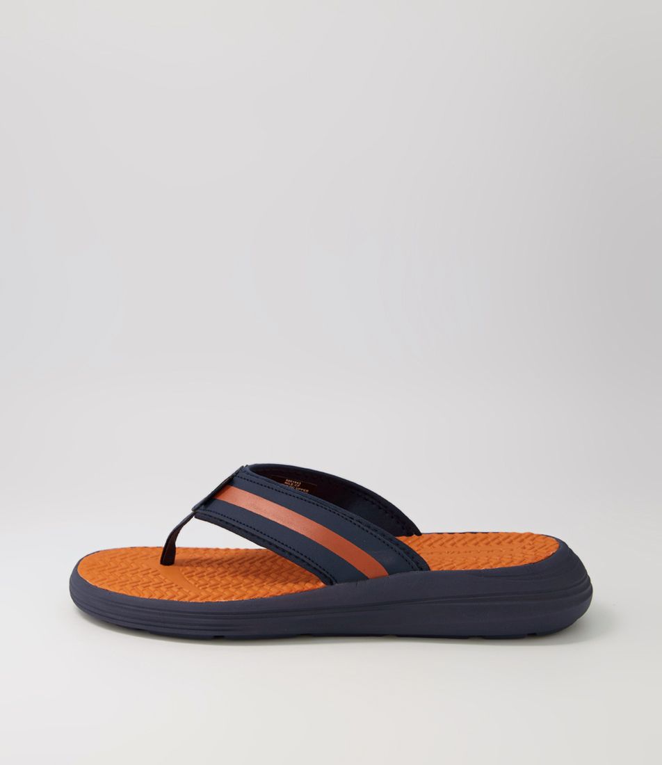 Nile Navy Orange Sandals