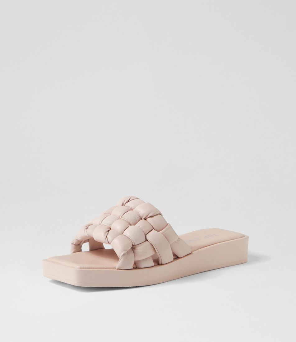 Bronza Pale Pink Leather Sandals